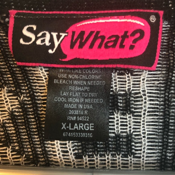 Say What Aztec Black & White Cardigan XL - Picture 7 of 7